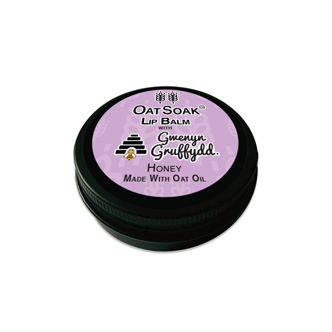 OatSoak x Gwenyn Gruffydd Honey Lip Balm—100% natural, ultra-hydrating care for dry, chapped lips. With OatSoak Oat Oil, Calendula Oil, and pure Welsh wildflower honey, it soothes, nourishes, and restores.