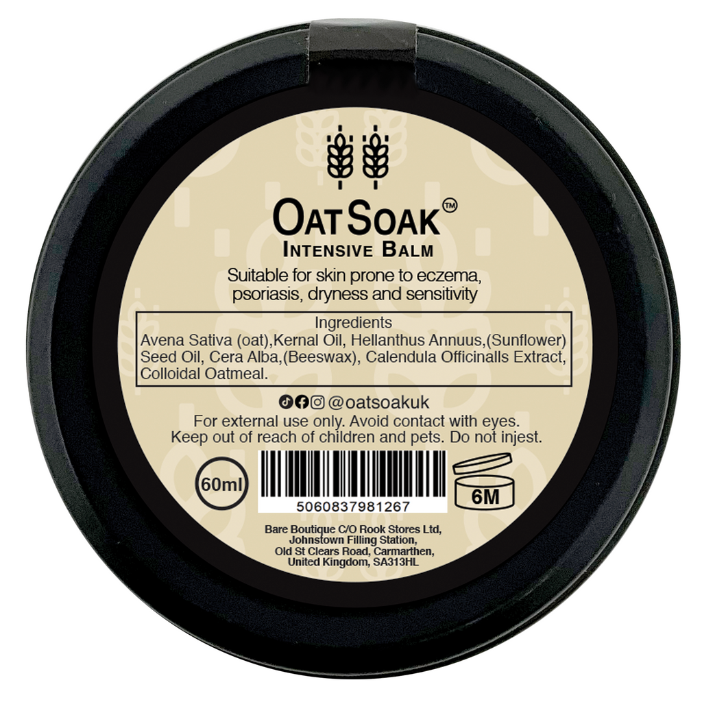 OatSoak - Intensive Balm Suitable for skin prone to eczema, psoriasis, dryness and sensitivity. With oat oil and colloidal oatmeal