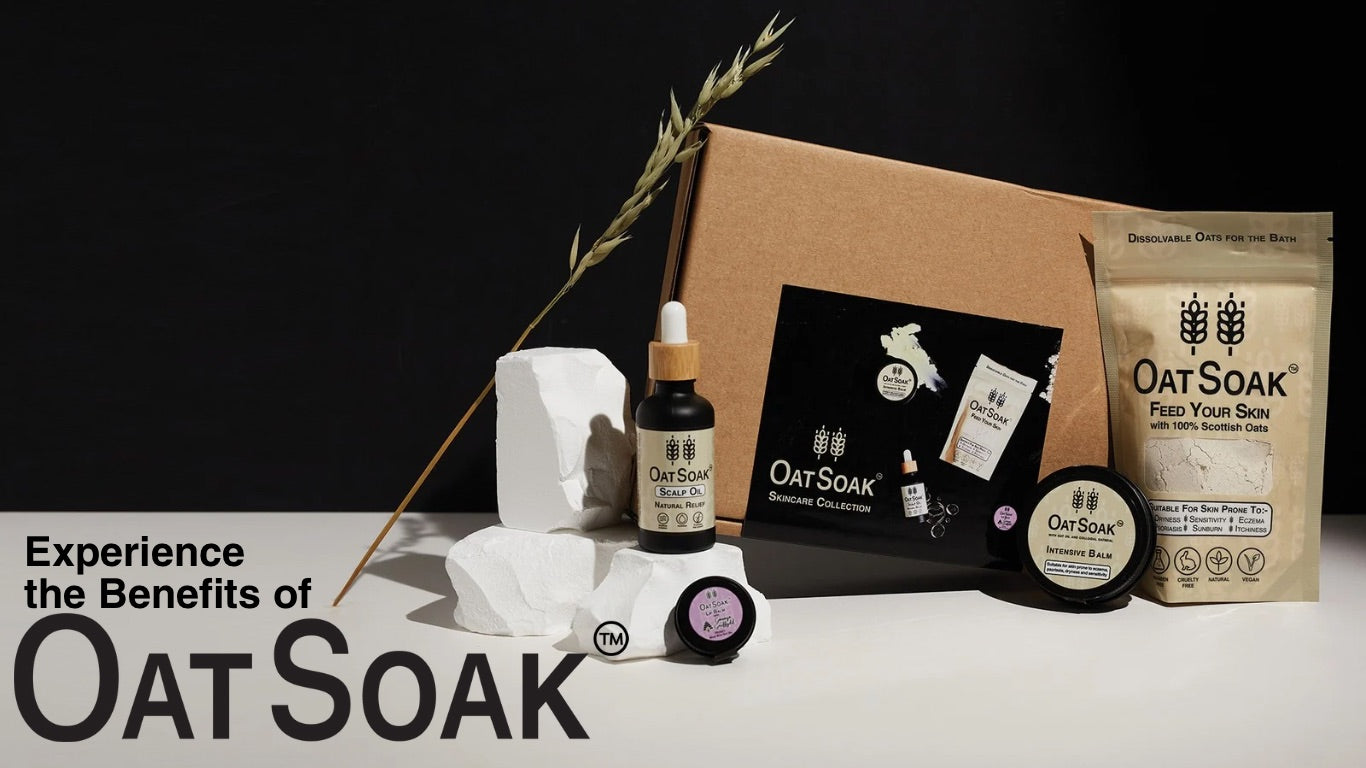 Experience the Benifits of Oatsoak, Oatsoak - Suitable for skin Prone to Sensitivity, Eczema, Psoriasis, Dryness. Soothing Skin. Colloidal Oatmeal. Avena Sativa. 100% Natural. Chicken pox relief. Scalp oil for relief from dry itchy scalp, Eczema relief. Psoriasis relief. 